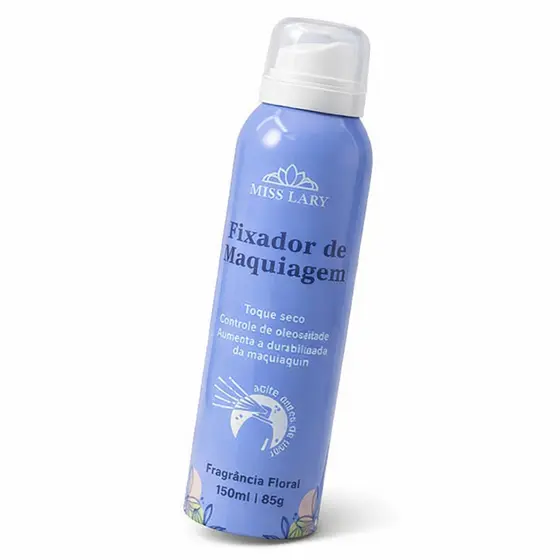 FIXADOR DE MAQUIAGEM MISS LARY Spray Toque Seco Fragrância Floral 150ml