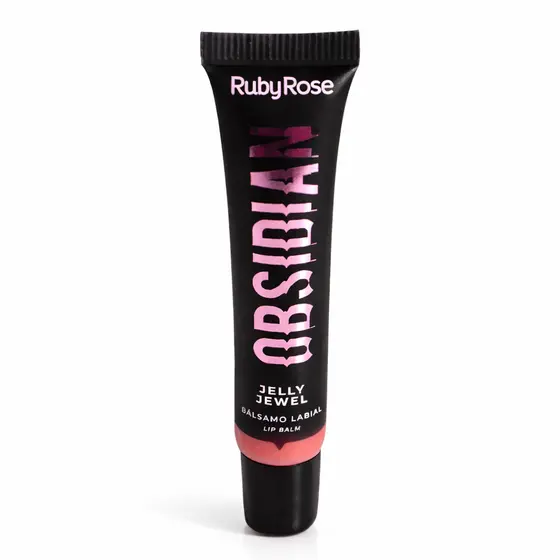 BALSAMO LABIAL RUBY ROSE Obsidian Jelly Jewel Brilho Hidratante