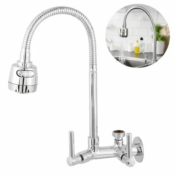 Torneira Com Adaptador De Filtro e Maquina De Lavar Cromada Torneira Flexível Gourmet Filtro