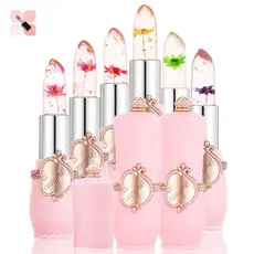 Batom Muda De Cor Com Flor Transparente De Longa Duração Na Temperatura
