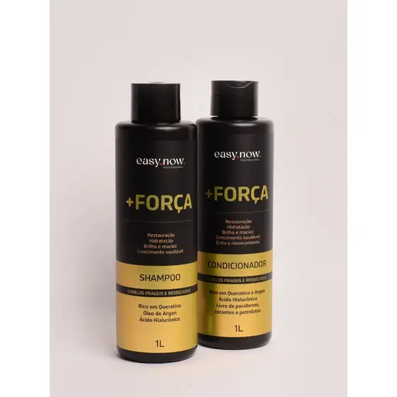Kit Shampoo 1L + Condicionador 1L +Força Easy Now