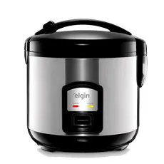 Panela Elétrica de Arroz, 5 Xícaras, 1L, Antiaderente, PAR-20, 400W, 220V preto inox - Elgin