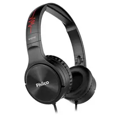 Fone de Ouvido com Fio Philco Pfo02p Wave Flat Preto