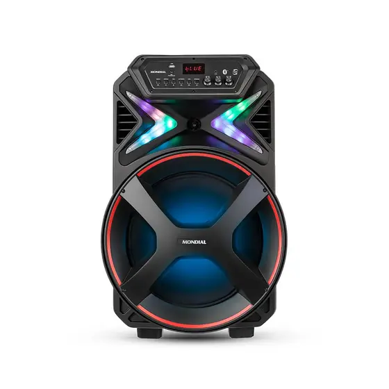 Caixa de Som Bluetooth Amplificadora Connect Lights Plus 700W RMS CM-700 Preto Mondial - Bivolt