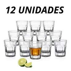 Jogo 12 Copos De Vidro Shot Drink Mini 30ml