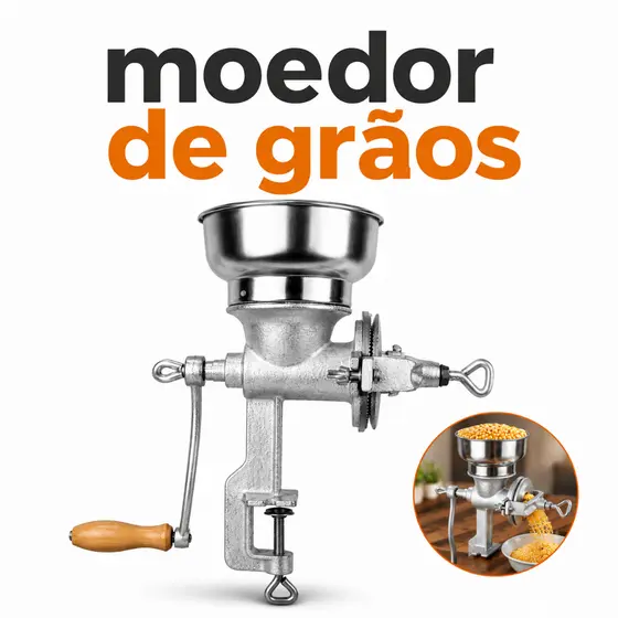 Moedor Profissional Manual de Grãos Café e Cereais Premium