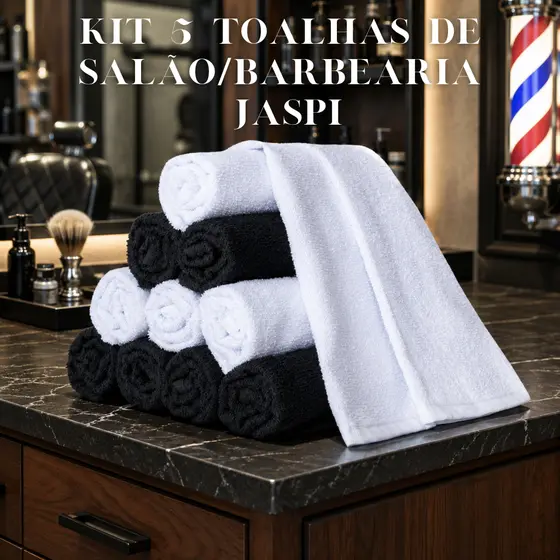 Kit 5 Toalhas de Salão de Beleza - Simples - Linha Jaspi