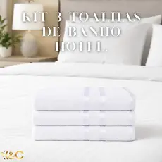 Kit 3 Toalhas De Banho Hotel, Pousada, Hostel 100% Algodão - Linha Lyra - Toalhas K&C