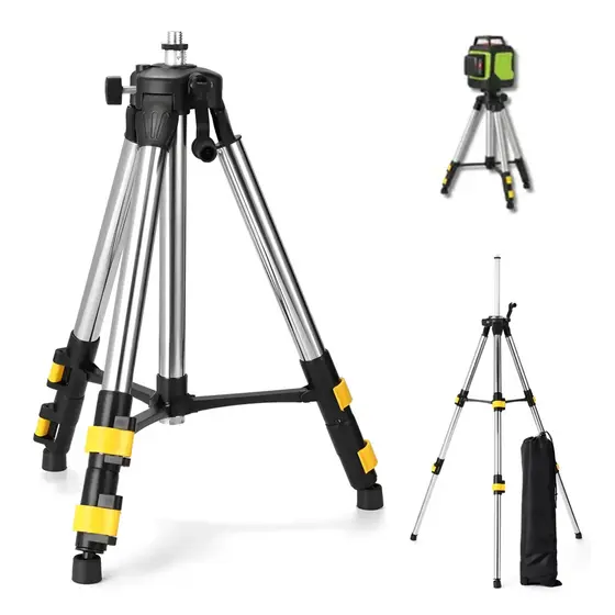 Tripé de Apoio Profissional 50cm para Nível a Laser – Compacto e Reforçado – BOM6803