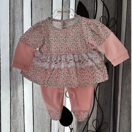 Macacão Baby Infantil 3 Meses Estampado Com Zíper Menina