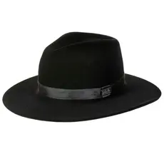 Chapéu Fedora Preto de Feltro Clássico Aba Dura 7cm Unissex Novidade