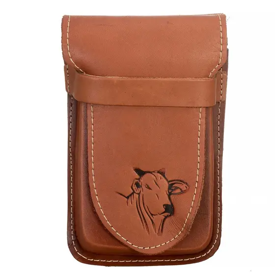 Bainha Capinha Boi De Celular Em Couro Legitimo - Vários Modelos Promoção Novidade