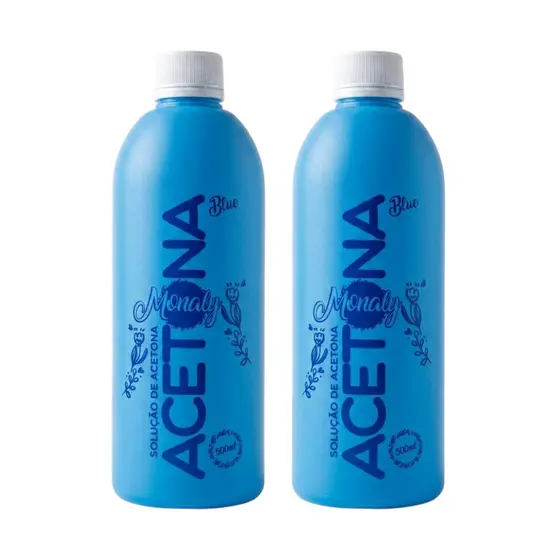 KIT Removedor de Esmalte À Base de Acetona 500ml Monaly (2 unidades)