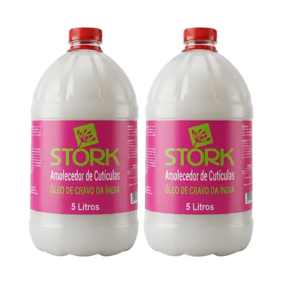 KIT Amolecedor de cutículas stork com óleo de cravo da índia 5 litro (2 unidades)