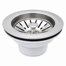 Válvula Americana Escoamento 3.1/2 Pia Cuba Cozinha Aço Inox Previne Entupimentos Mau Cheiro