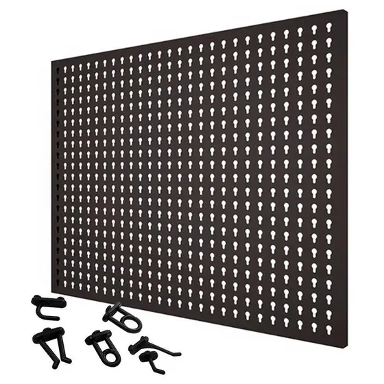 Painel Aço Ferramentas com Kit 24 Ganchos Plásticos - PRESTO