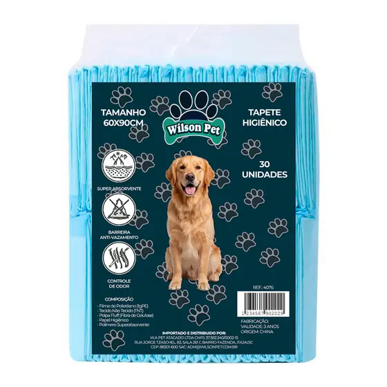 Tapete Higienico Para Cães Cachorro 90x60cm Pacote Com 30 Unidades Slim