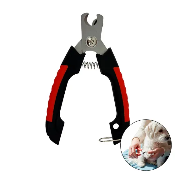 Alicate de Unha Pet Profissional | Corte Preciso e Seguro – Cães e Gatos | Tamanho Pequeno 12cm e Grande 15cm
