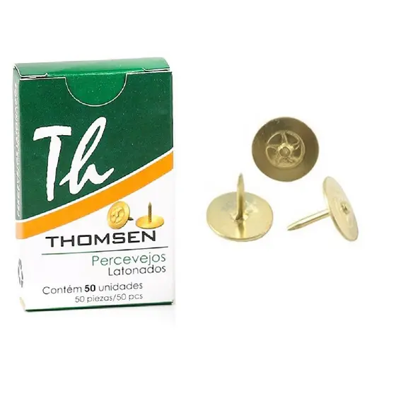 Percevejo Latonado Thomsen - Kit C/3 Caixas (300 Pçs)