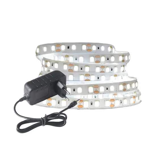 Fita Led 120 leds/m Ip20 12v 2835 Para Perfil Branco Quente/Neutro/Frio 5M Com Fonte Apollo