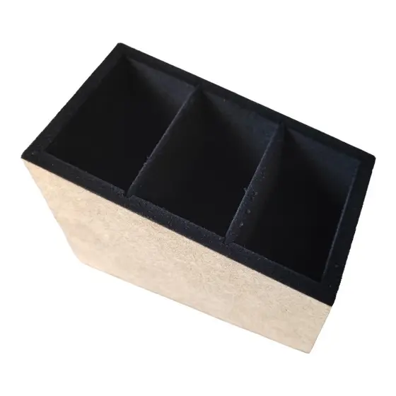 Suporte para controles remotos de 3 Divisões Mdf Flocado Aveludado Tv Ar