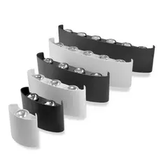 Arandela LED Meia Lua 4W / 6W / 8W – Preto ou Branco | Bivolt IP65