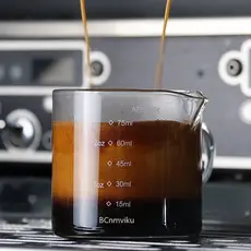 MINI Copo Medidor de Vidro borosilicato Para Café Expresso Leite Chá Cafeteria Barista