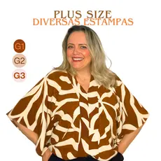 Blusa Manga Morcego Plus Size Feminina Soltinha Ampla Elegante Confortável G1 G2 G3