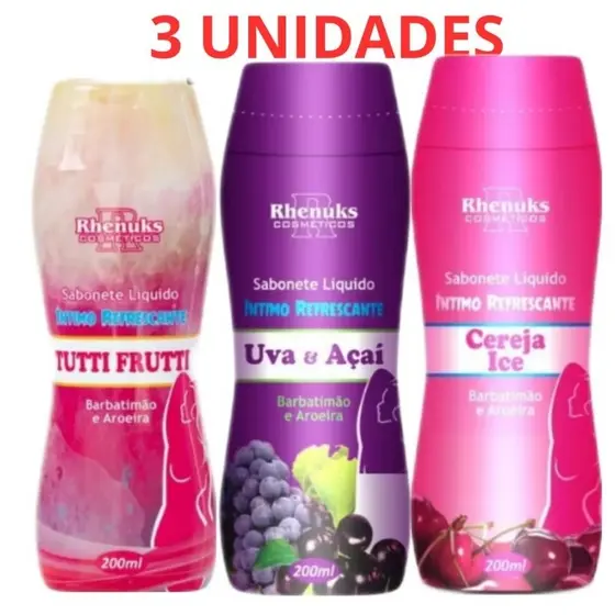 SABONETE INTIMO RHENUKS KIT 3 UNIDADES ORIGINAL