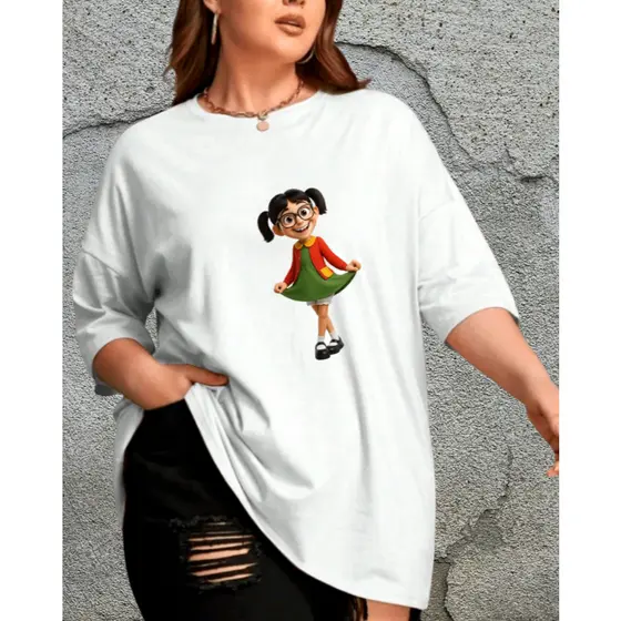 Camiseta Feminina Plus Size  Chiquinha Dona Florinda Dona Clotilde G1 G2 G3 G4