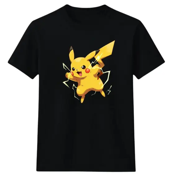 Camiseta Infantil Estampada Picachu 100% algodão varias cores