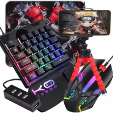 Kit Mobilador Para Celular Completo Varios Modelos Teclado + Mouse Gamer + Mouse Pad + Hub + Tripe