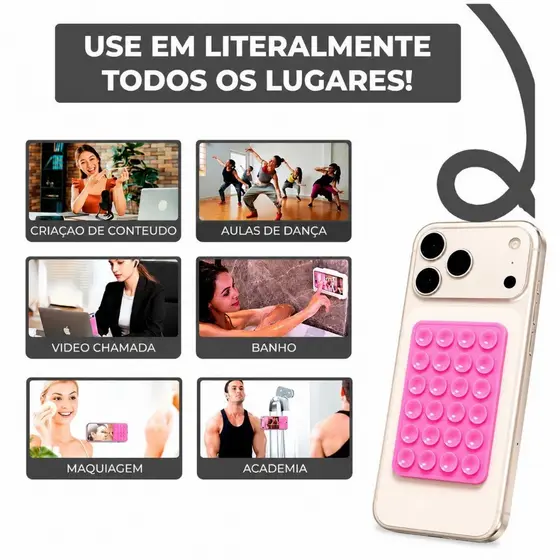 Kit 2 Ventosas de Silicone Para Celular Dupla Face PROMOÇÃO.