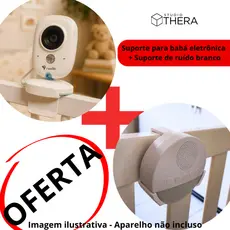 Suporte de Berço para Aparelho de Ruído Branco + Suporte de Babá Eletrônica para Berço Flexível VB603 COMBO OFERTA