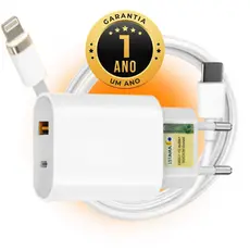 Carregador Super Rápido Turbo Para Iphone 50w Fonte Tipo C Lightning com Cabo 2 Entradas USB