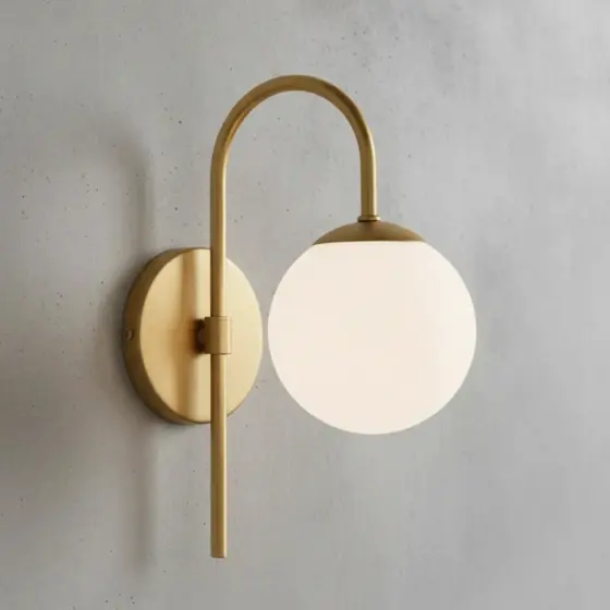 Arandela Parede  Globo Jabuticaba G9 S/  Lâmpada Dourado Preto Fosco Quarto Sala Cabeceira Decoração