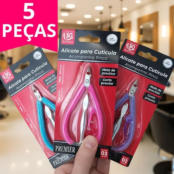 Alicate Para Cutículas Unha Profissional Removedor de Cutícula Com Pinça Corte Preciso