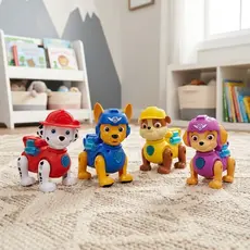 Patrulha Canina Brinquedo Cachorro Cores Pilha Robô Criança Menino Menina Anda Luzes Sons Presente