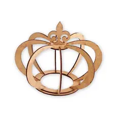 Coroa 3D M Realeza/Rei Festas Em MDF Cru Corte Laser UD