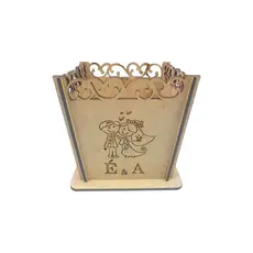 12 vasos decorativos noivinhos, para casamento em MDF, lembrancinha