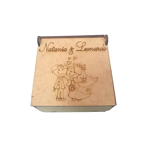 Kit 12 Caixas Caixinhas Casal Noivos Casamento Lembrancinha Em Mdf UD
