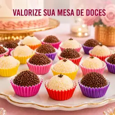 Kit 100 Forminha Para Brigadeiro e Beijinho Nº5 C Doces Decoração Festa