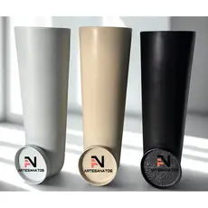 Vasos para plantas coluna Ibiza Grande com prato coletor.
