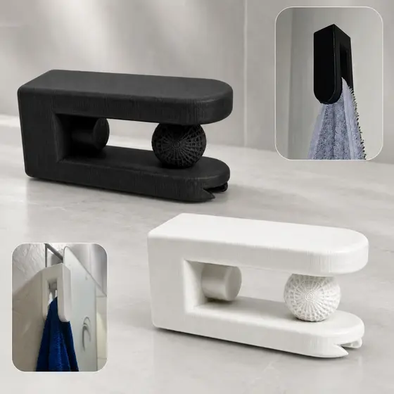 2 Kit Suporte Porta Toalha Banheiro Parede gancho Cabide Reforçado Multi Uso Funcional