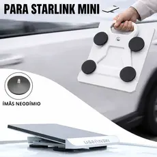 Suporte Mini Starlink Antena Veicular + 4 Ímãs Neodímio Fixação Magnética Carro Teto Externo Alça