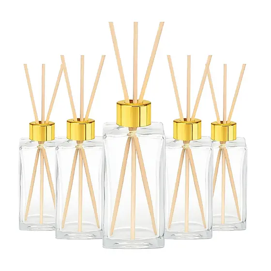 Kit 10 Frascos Difusor Vidro Retangular 250ml Aromatizador Ambiente Lembrancinha