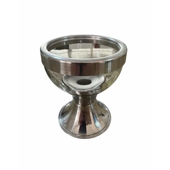 CASTIÇAL TAÇA DE VIDRO DUAS VELAS ( PROMOÇÃO )