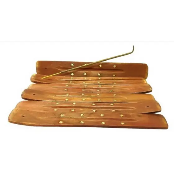 INCENSÁRIO RÉGUA DE MADEIRA INDIANO  ( PROMOÇÃO )