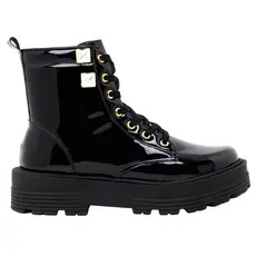Bota Coturno Tratorada Cano Curto Com Detalhe