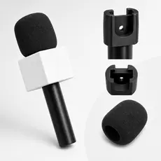 Suporte de Mão Adaptador com Canopla para Microfone Lapela Hollyland Lark M2 Entrevista Vídeo Reportagem
